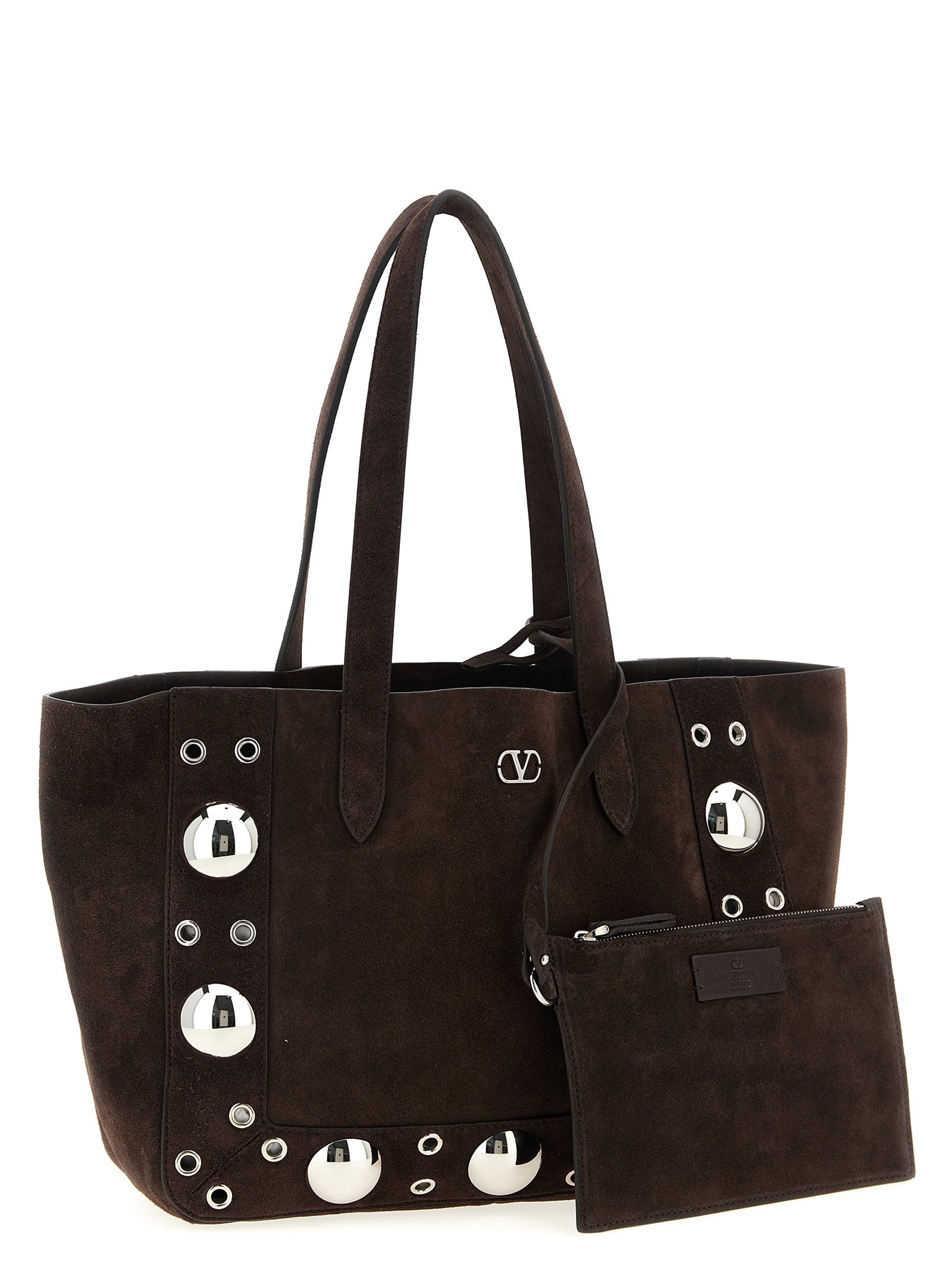 Valentino Garavani Brown Cowhide Tote Bag