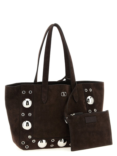 Valentino Garavani Brown Cowhide Tote Bag