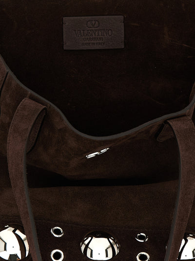 Valentino Garavani Brown Cowhide Tote Bag
