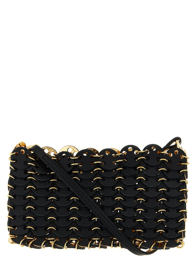 Paco Rabanne Black Calfskin Crossbody Bag