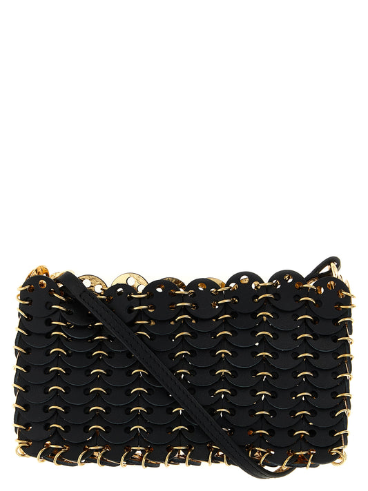 Paco Rabanne Black Calfskin Crossbody Bag