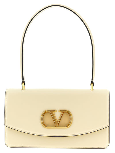Valentino Garavani White Calfskin Shoulder Bag