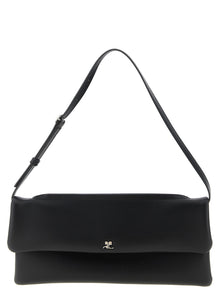Courrèges Black Cowhide Clutch Bag