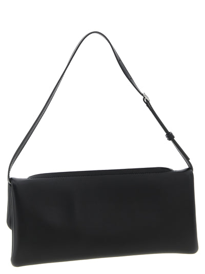 Courrèges Black Cowhide Clutch Bag