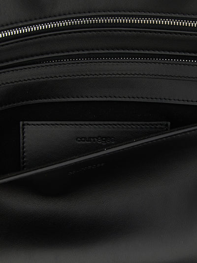 Courrèges Black Cowhide Clutch Bag