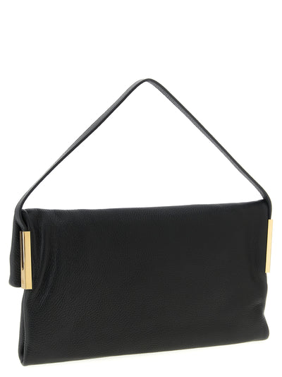 Elisabetta Franchi Black Calfskin Shoulder Bag