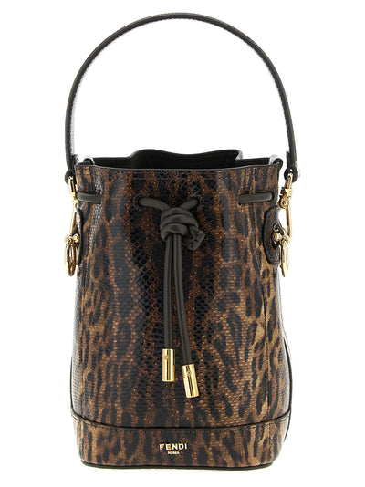 Fendi Brown Velvet Leather Handbag