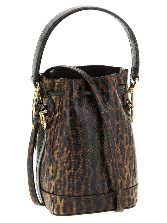 Fendi Brown Velvet Leather Handbag