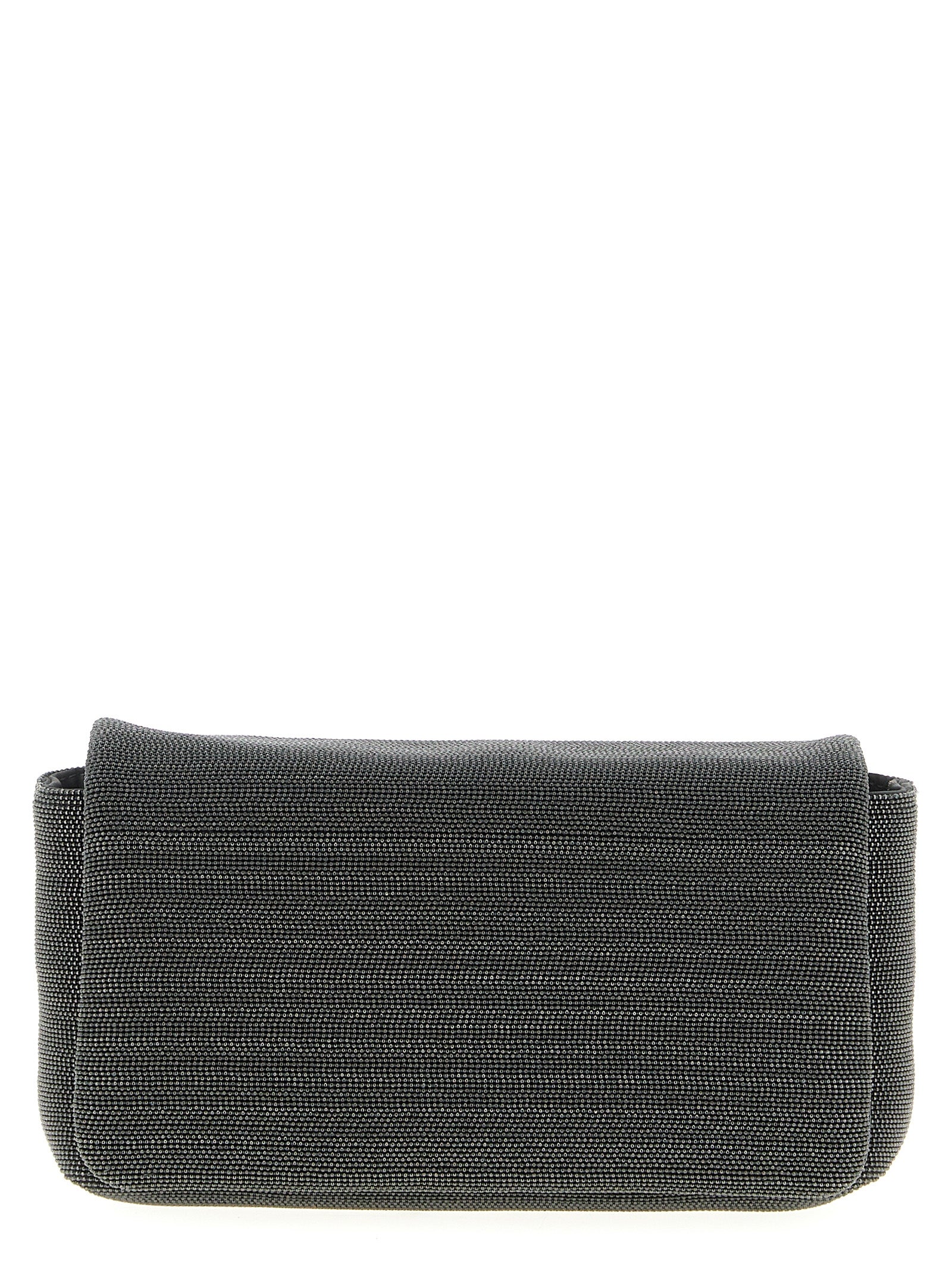 Brunello Cucinelli Black Leather Clutch Bag