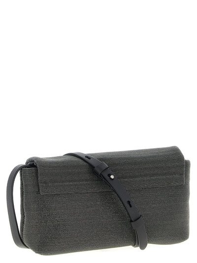 Brunello Cucinelli Black Leather Clutch Bag