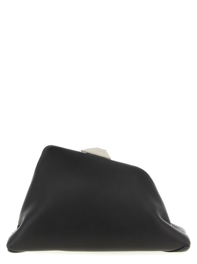 The Attico Black Leather Shoulder Bag