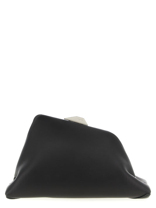 The Attico Black Leather Shoulder Bag