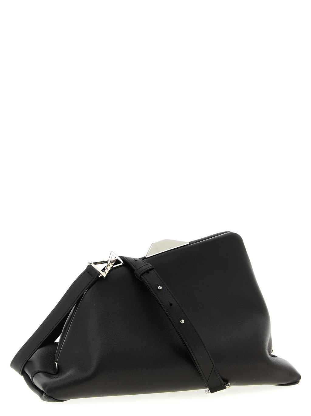 The Attico Black Leather Shoulder Bag