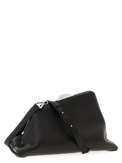 The Attico Black Leather Shoulder Bag