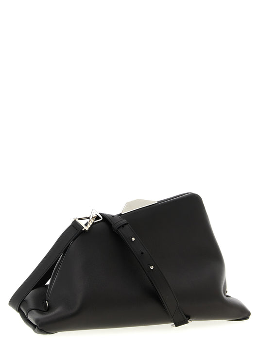 The Attico Black Leather Shoulder Bag