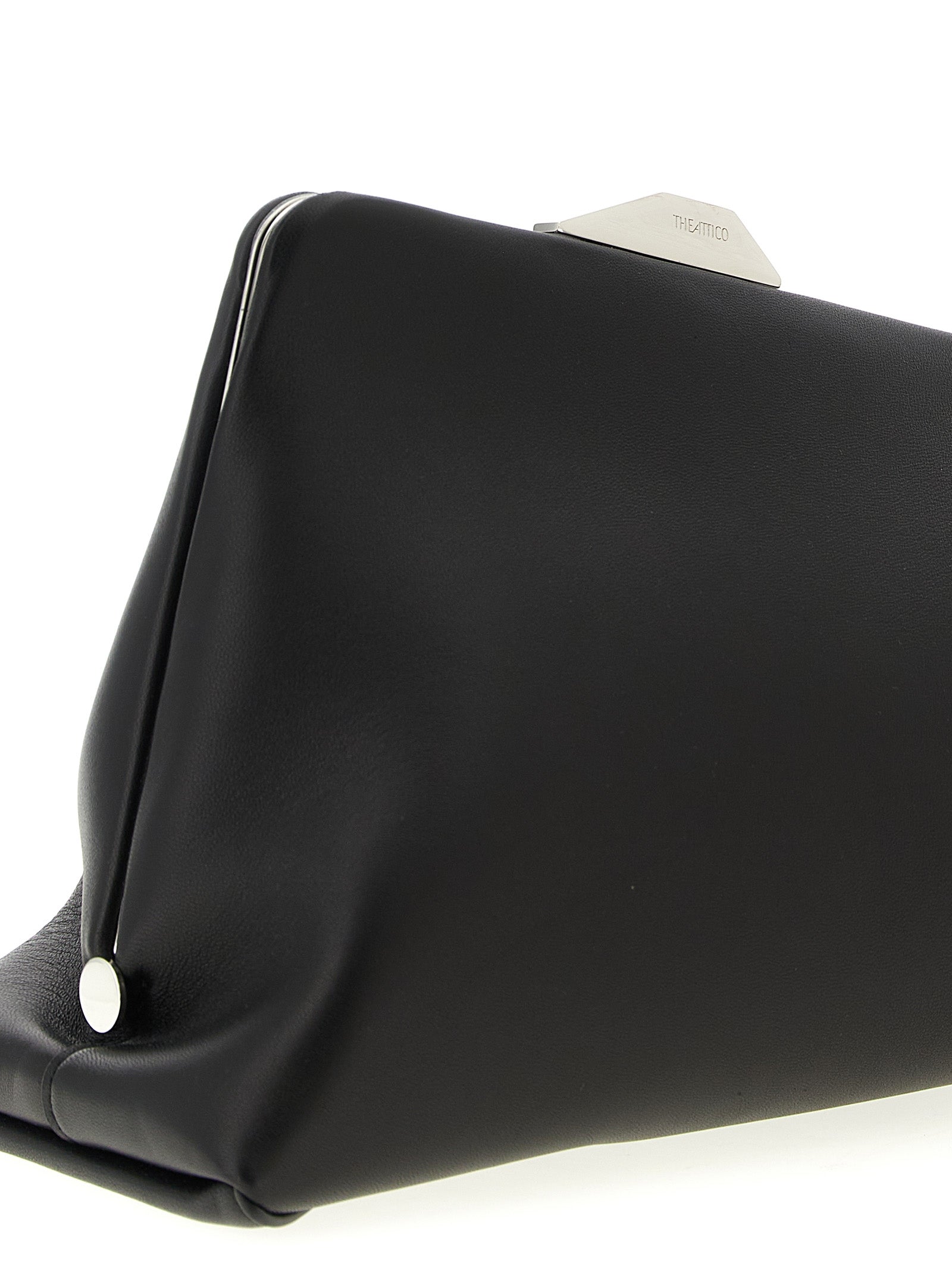 The Attico Black Leather Shoulder Bag