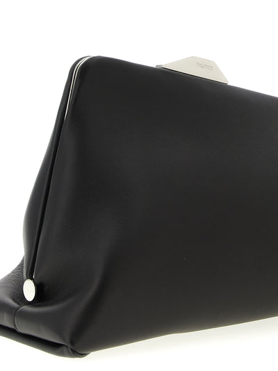 The Attico Black Leather Shoulder Bag