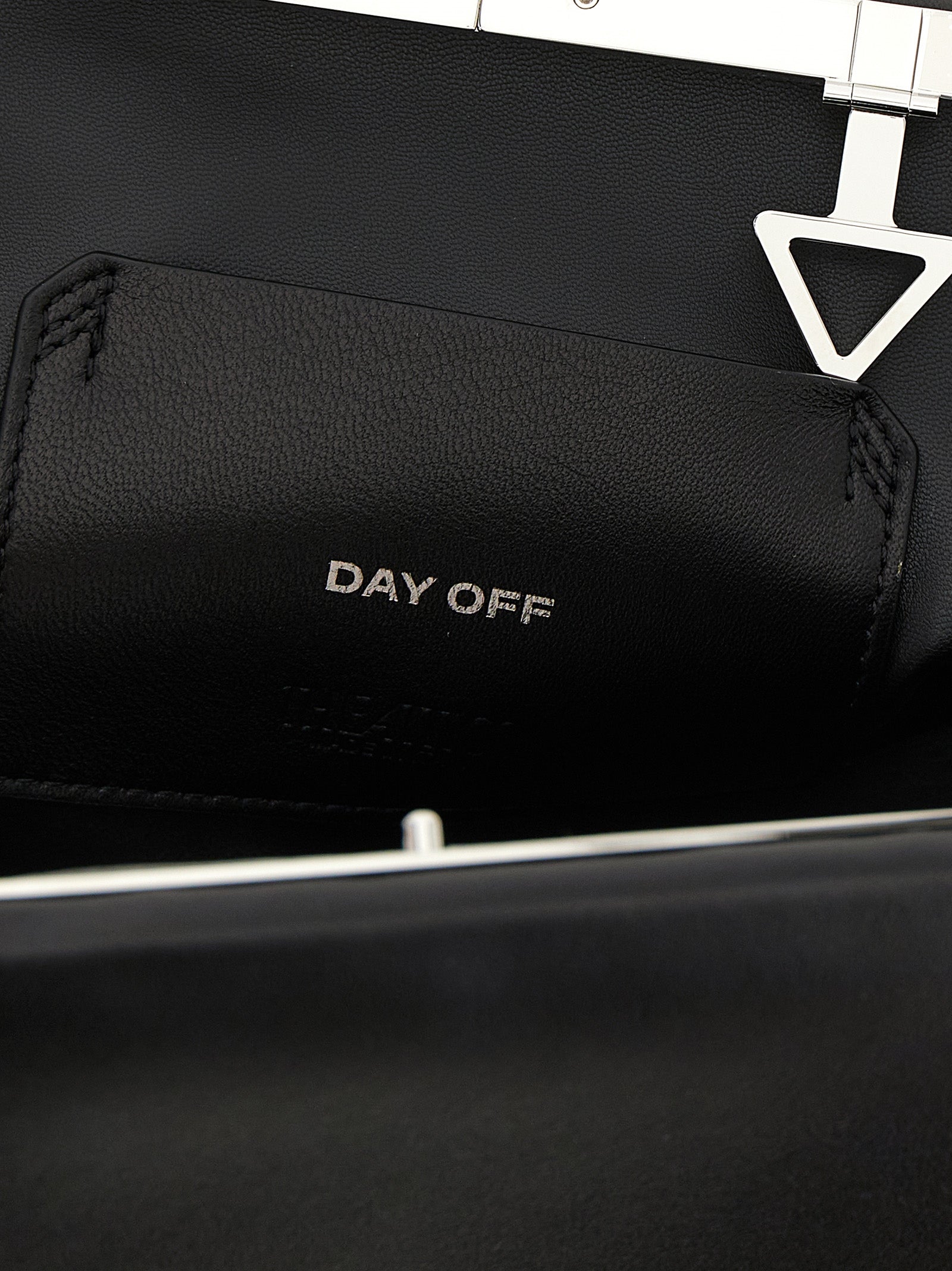 The Attico Black Leather Shoulder Bag