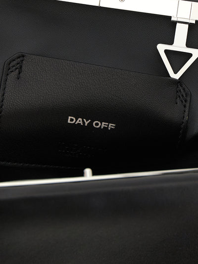 The Attico Black Leather Shoulder Bag