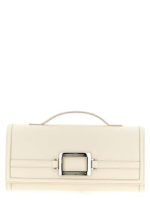 Roger Vivier White Calfskin Clutch Bag