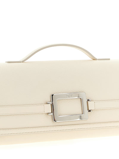 Roger Vivier White Calfskin Clutch Bag