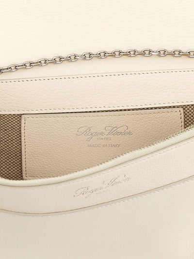 Roger Vivier White Calfskin Clutch Bag