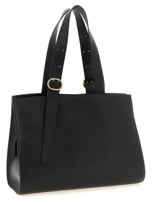 Jil Sander Black Calfskin Tote Bag