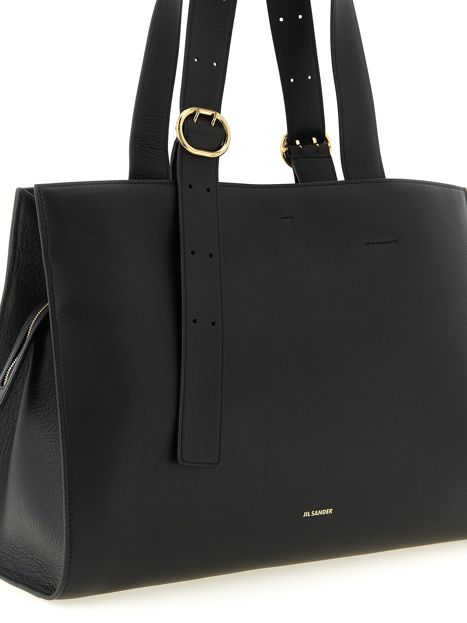 Jil Sander Black Calfskin Tote Bag