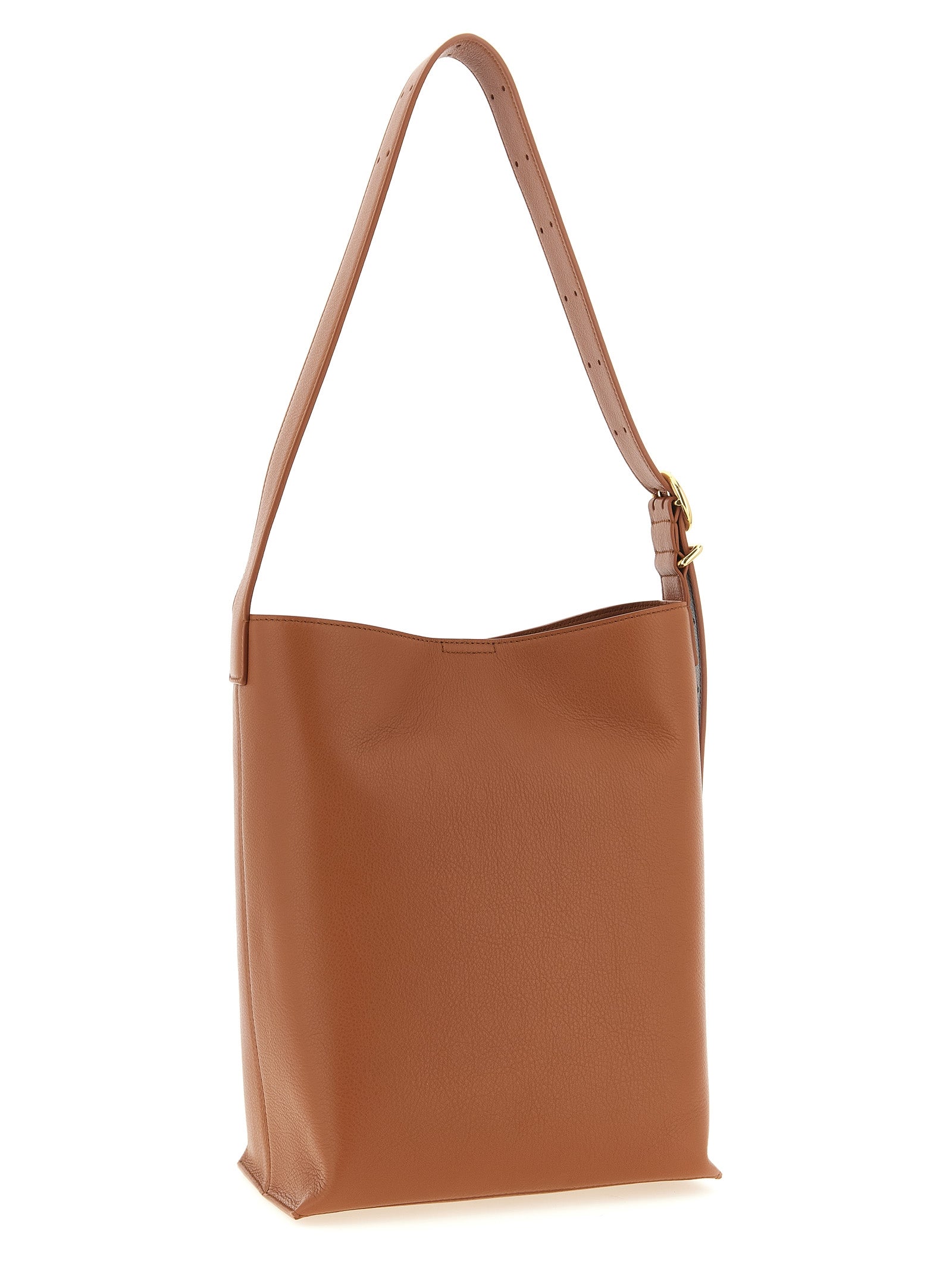 Jil Sander Brown Calfskin Shoulder Bag