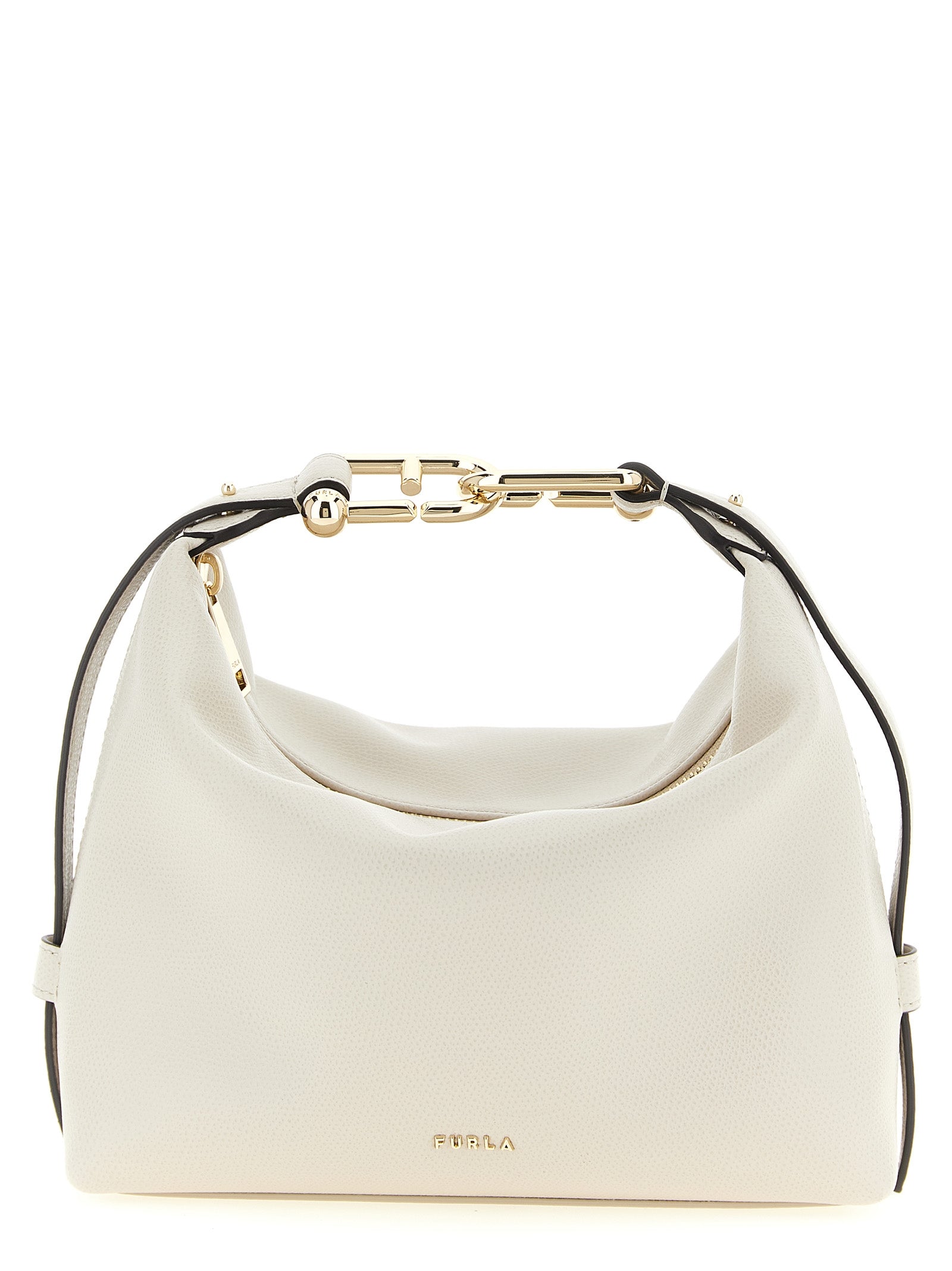 Furla White Calfskin Shoulder Bag