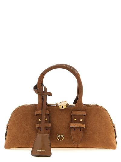 PINKO Brown Cowhide Shoulder Bag