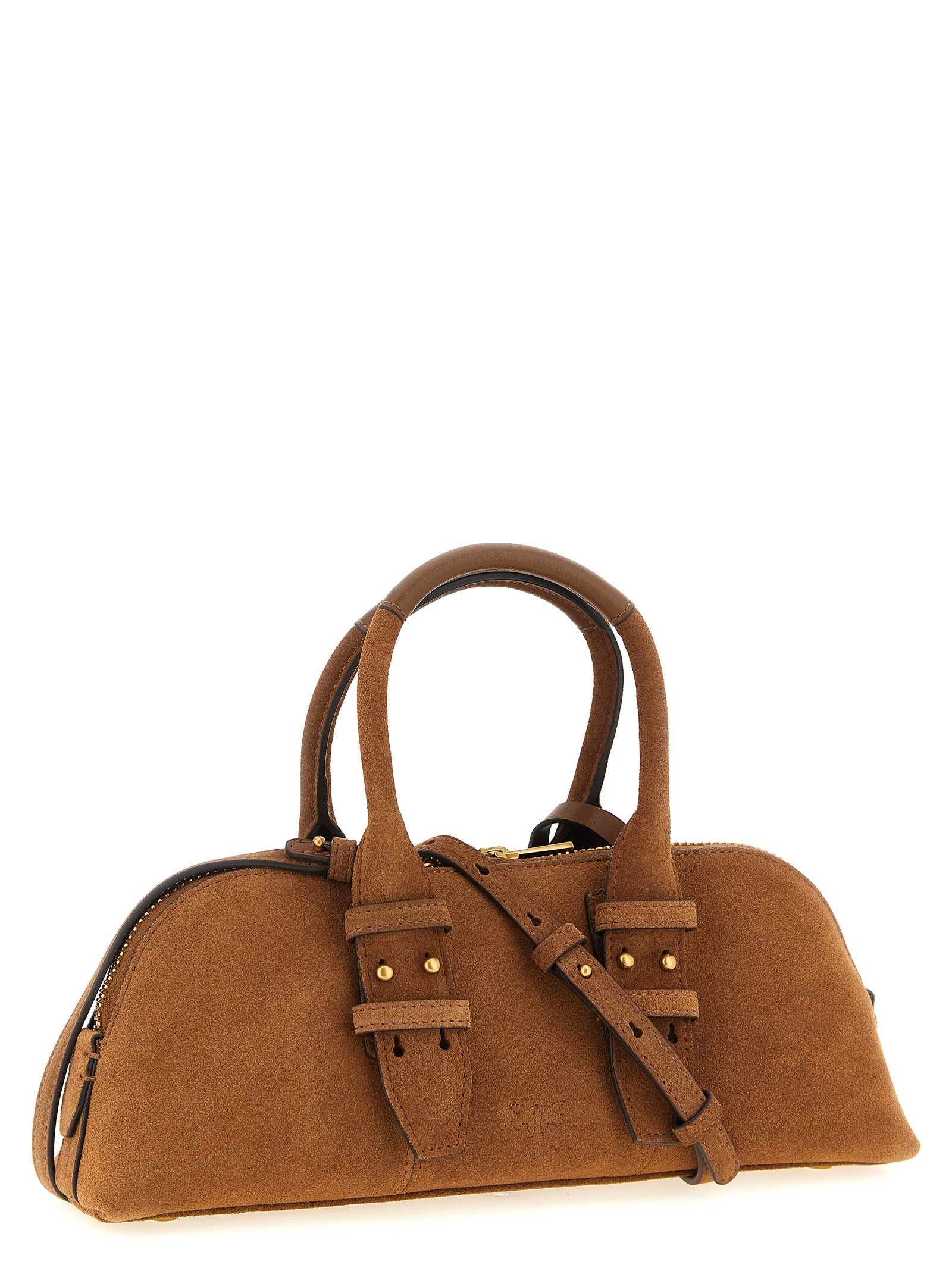 PINKO Brown Cowhide Shoulder Bag