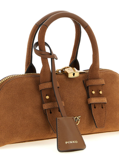 PINKO Brown Cowhide Shoulder Bag