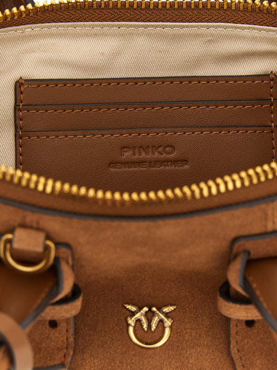 PINKO Brown Cowhide Shoulder Bag