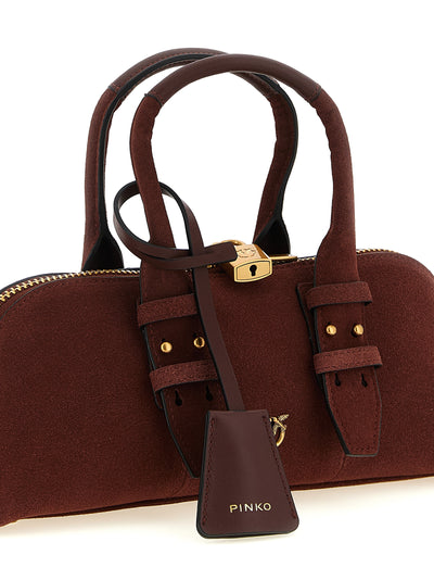 PINKO Bordeaux Cowhide Shoulder Bag