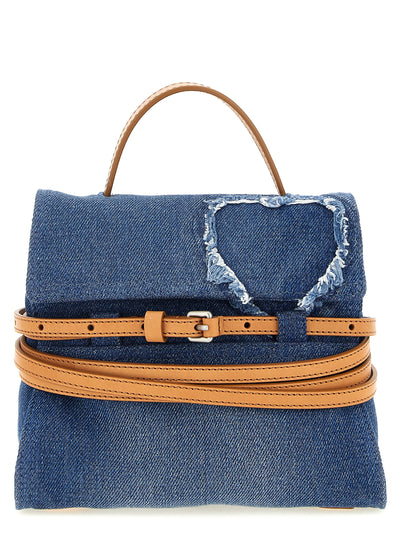 Moschino Blue Cotton Handbag