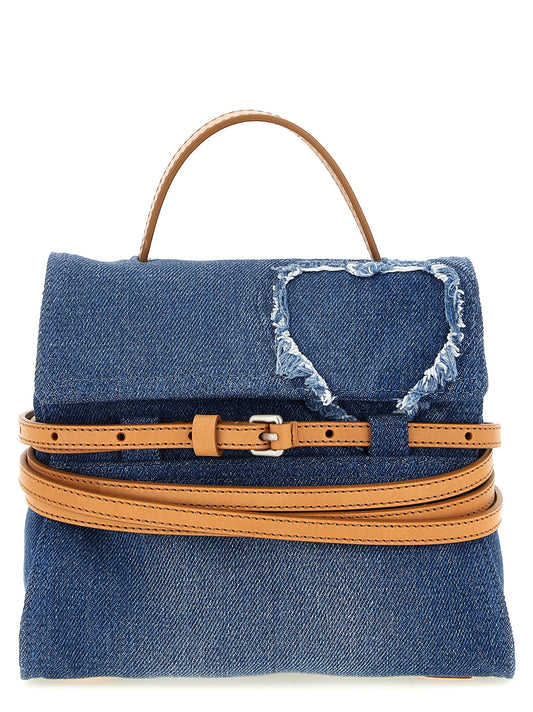 Moschino Blue Cotton Handbag