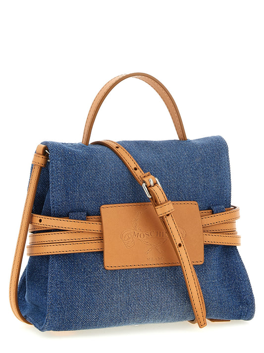 Moschino Blue Cotton Handbag