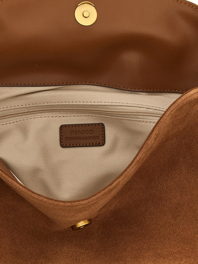 PINKO Brown Cowhide Shoulder Bag