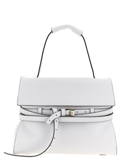 Moschino White Napa Leather / Calf Bos Taurus Shoulder Bag