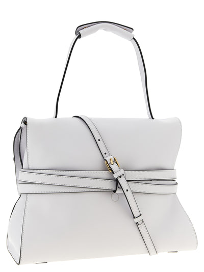 Moschino White Napa Leather / Calf Bos Taurus Shoulder Bag