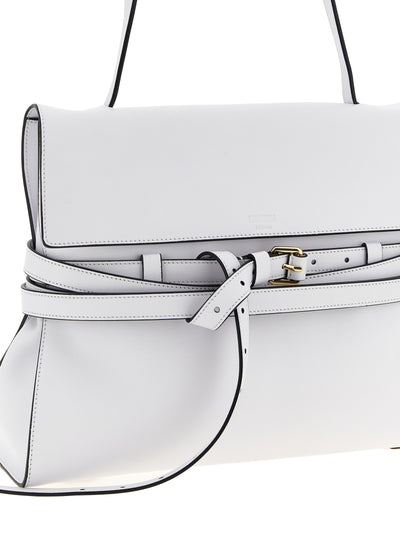 Moschino White Napa Leather / Calf Bos Taurus Shoulder Bag