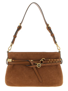 PINKO Brown Lamb Leather Shoulder Bag
