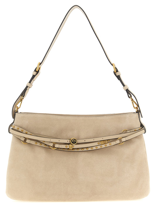 PINKO Beige Cowhide Shoulder Bag