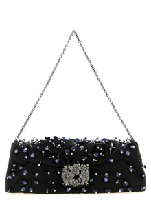 Roger Vivier Black Viscose Clutch Bag