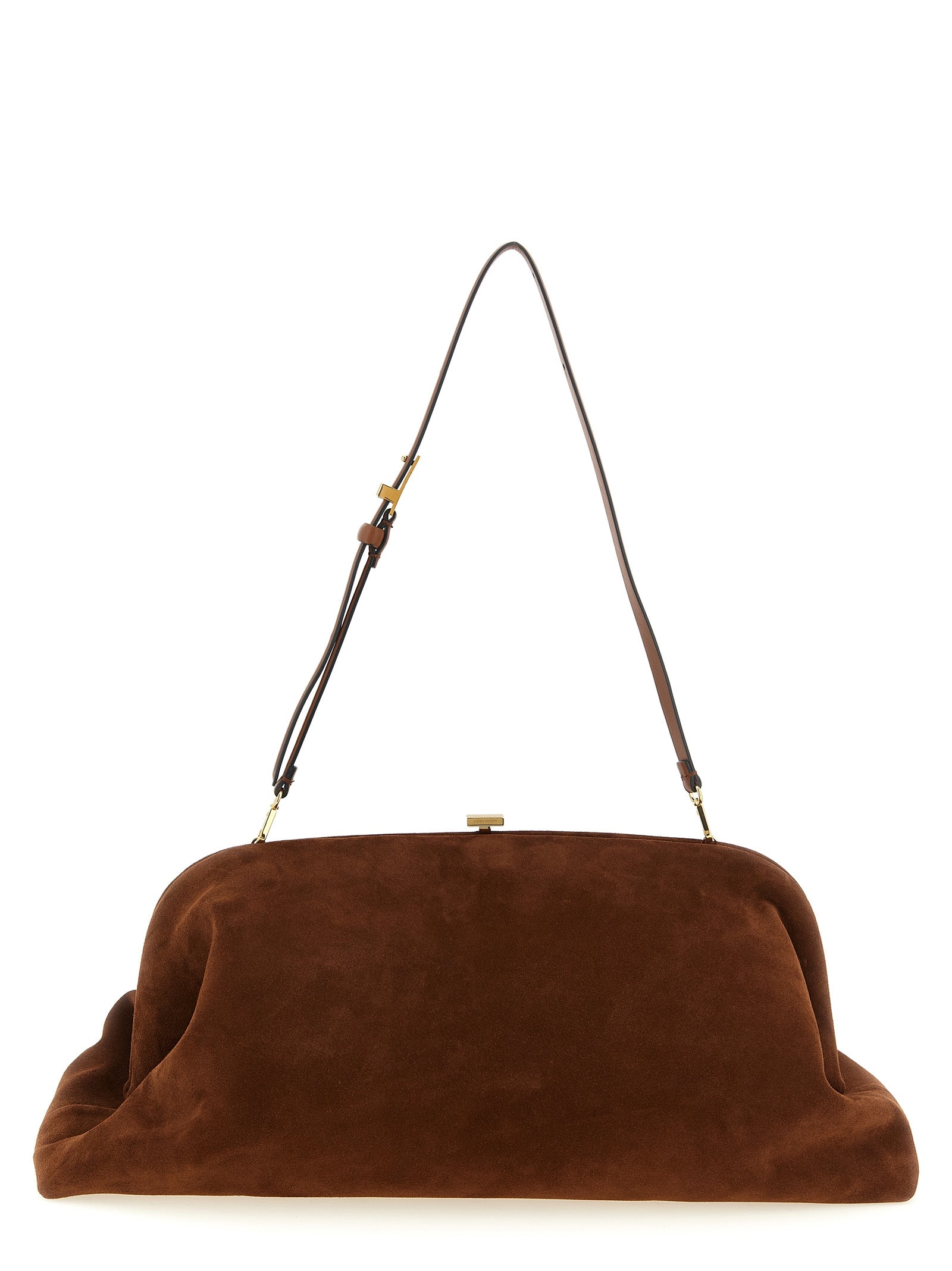 Alberta Ferretti Brown Leather Clutch Bag