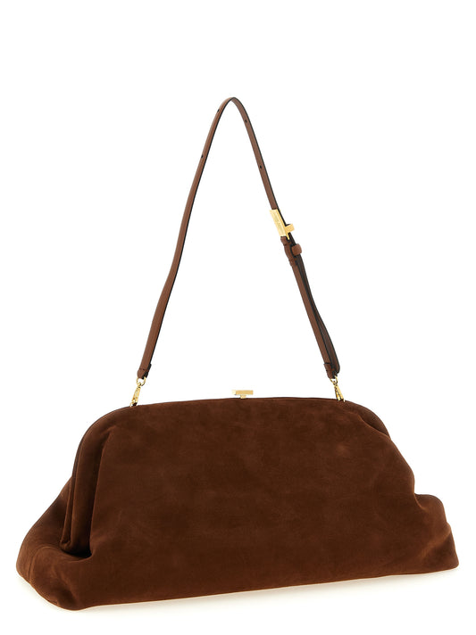 Alberta Ferretti Brown Leather Clutch Bag