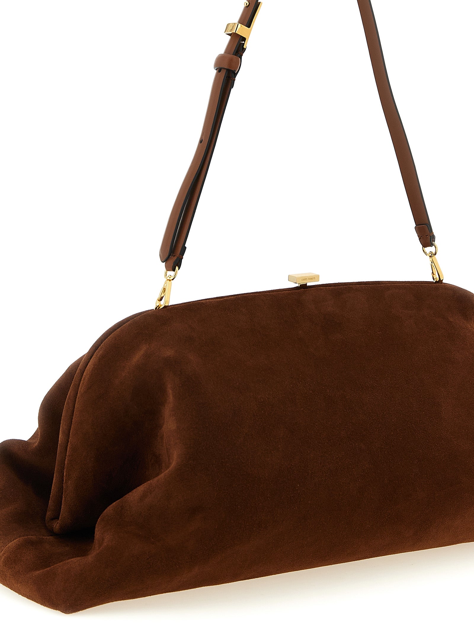 Alberta Ferretti Brown Leather Clutch Bag