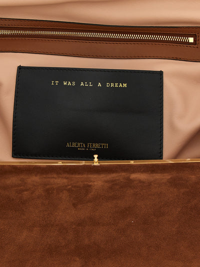 Alberta Ferretti Brown Leather Clutch Bag