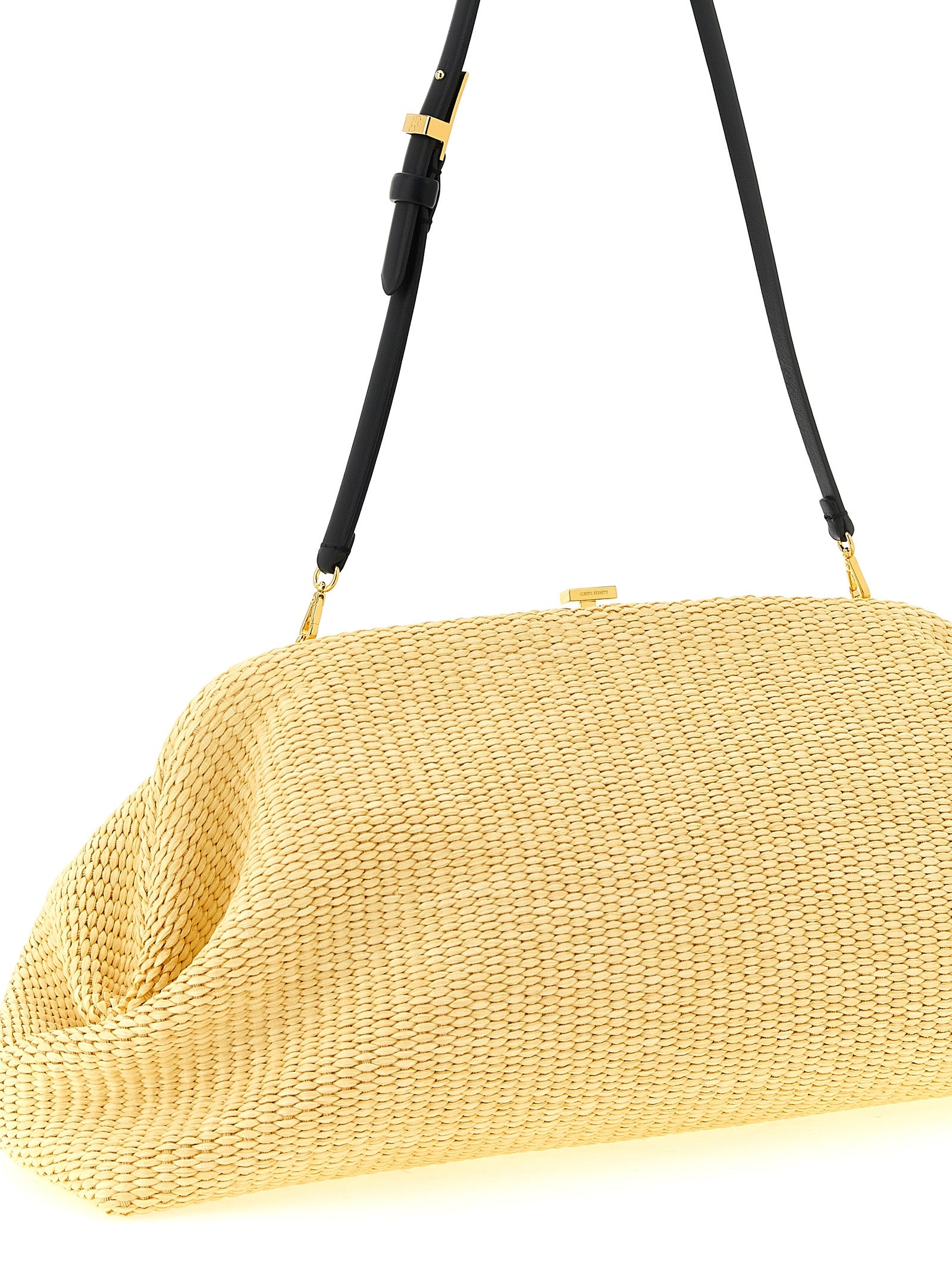 Alberta Ferretti Beige Viscose Clutch Bag